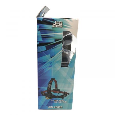 JOB Master ヘッドライト ユニセックス ブラック×レッド 充電池・乾電池 兼用 JHD-700RD