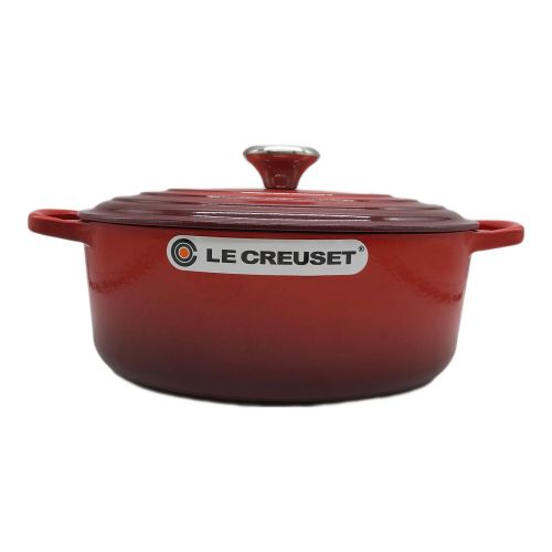 LE CREUSET (ルクルーゼ) シグニチャー ココット・オーバル チェリーレッド 未使用品