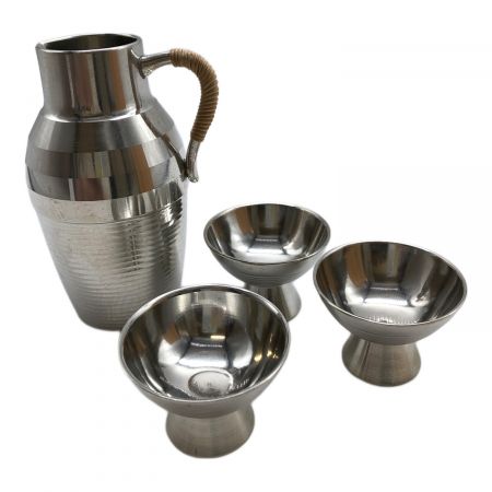 錫製 浪華錫器 本錫 酒器 徳利 猪口 浪華 錫半 錫製酒器揃 徳利1・お猪口3｜トレファクONLINE