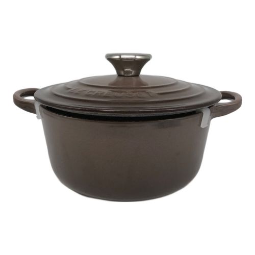 LE CREUSET (ルクルーゼ) 両手鍋 口径18㎝ ブラウン ココットロンド