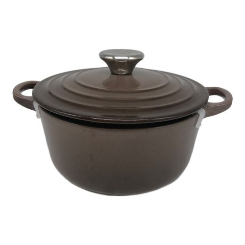 LE CREUSET (ルクルーゼ) 両手鍋 口径18㎝ ブラウン ココットロンド