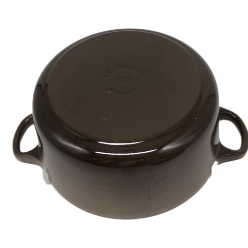 LE CREUSET (ルクルーゼ) 両手鍋 口径18㎝ ブラウン ココットロンド