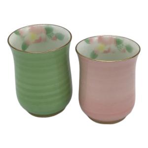 深川製磁 (フカガワセイジ) 湯呑み揃え ▲ 花しずか 2Pセット