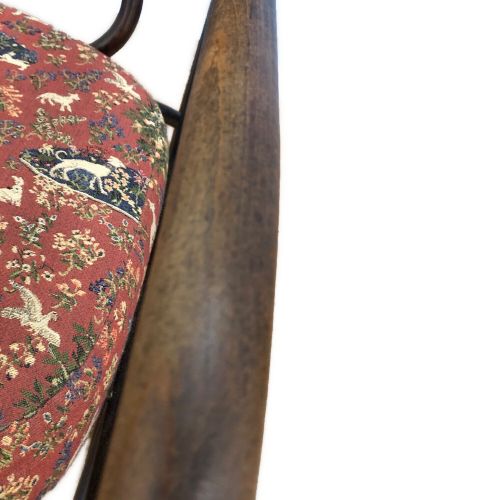 ロッキングチェアー レッド 曲げ木風 ゴブラン 木製