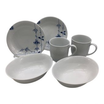 ROYAL COPENHAGEN (ロイヤル・コペンハーゲン) MIX TABLE TOP WHITE & HANDPAINT マグ/オーバルディッシュ/プレート 6Pセット