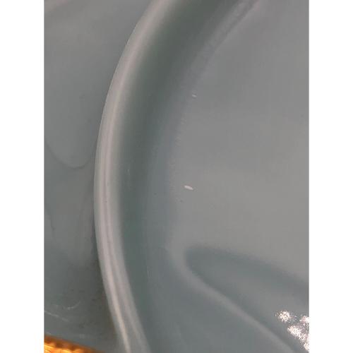 Fire King (ファイヤーキング) レリッシュプレート ターコイズブルー ゴールドリム 50s~60s