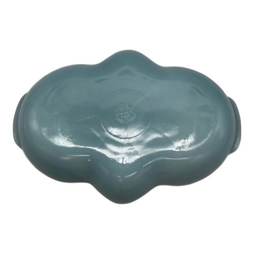 Fire King (ファイヤーキング) レリッシュプレート ターコイズブルー ゴールドリム 50s~60s