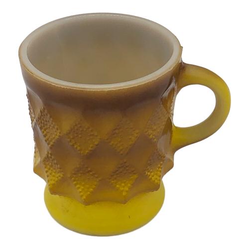 Fire King (ファイヤーキング) マグカップ イエロー×ブラウン 60's~70’sロゴ