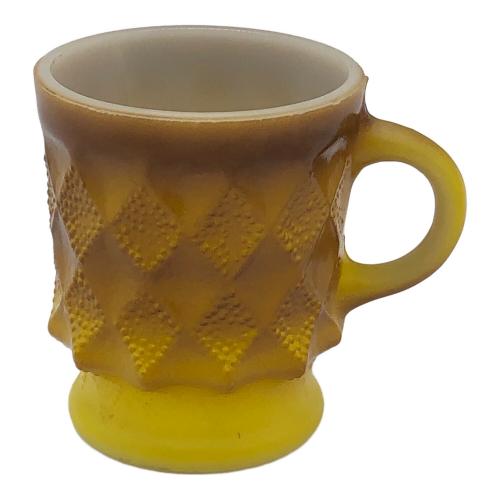 Fire King (ファイヤーキング) マグカップ イエロー×ブラウン 60's~70’sロゴ