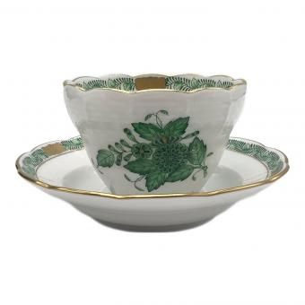 Herend (ヘレンド) ジャパニーズカップ＆ソーサー アポニーグリーン