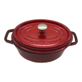 Staub (ストウブ) ココット オーバル チェリー 23cm レッド 0509-830
