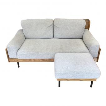 UNICO (ウニコ) 2人掛けソファー グレー オットマン付 TREL covering sofa 25S