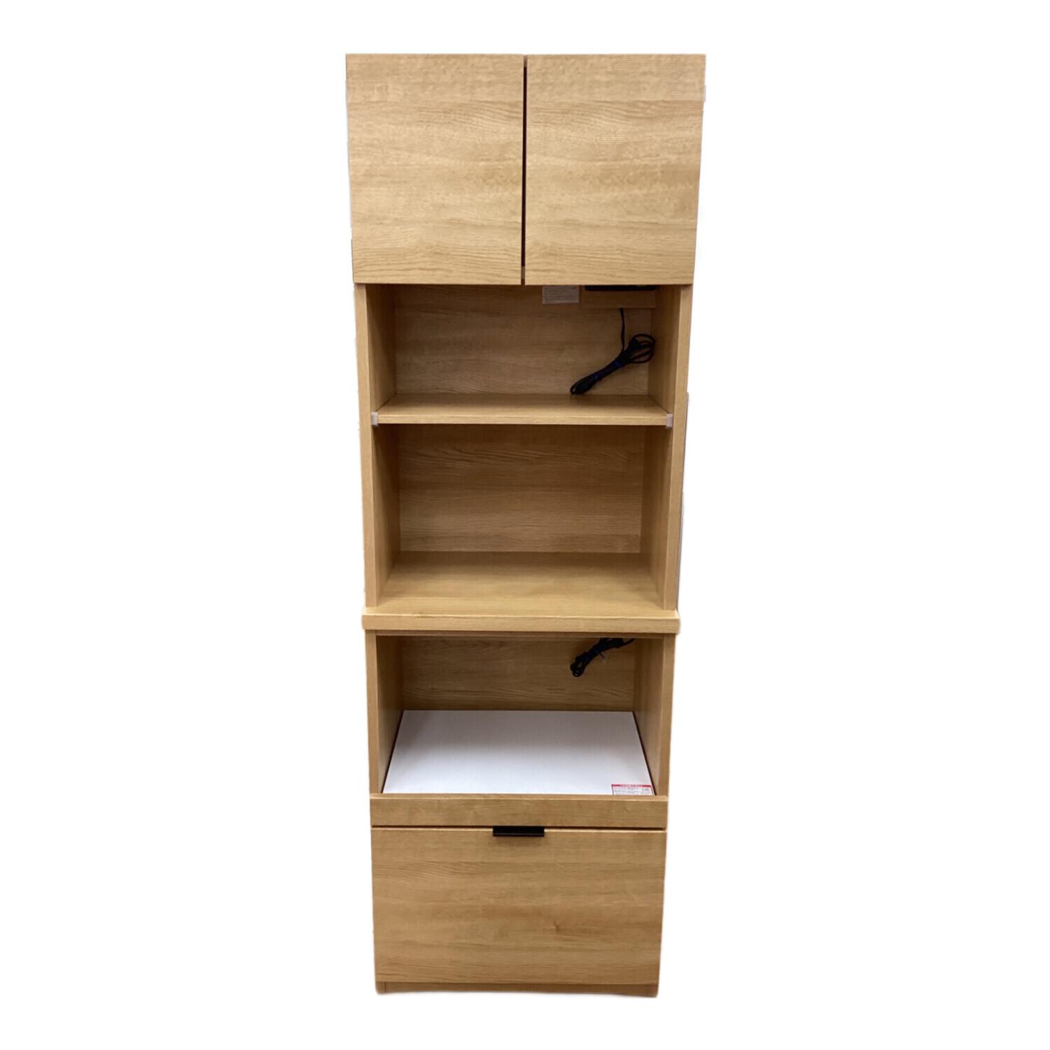 ニトリ レンジ台 ナチュラル 242 2枚扉、引き出し① エトナ 60㎝幅