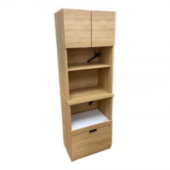 ニトリ レンジ台 ナチュラル 242 2枚扉、引き出し① エトナ 60㎝幅