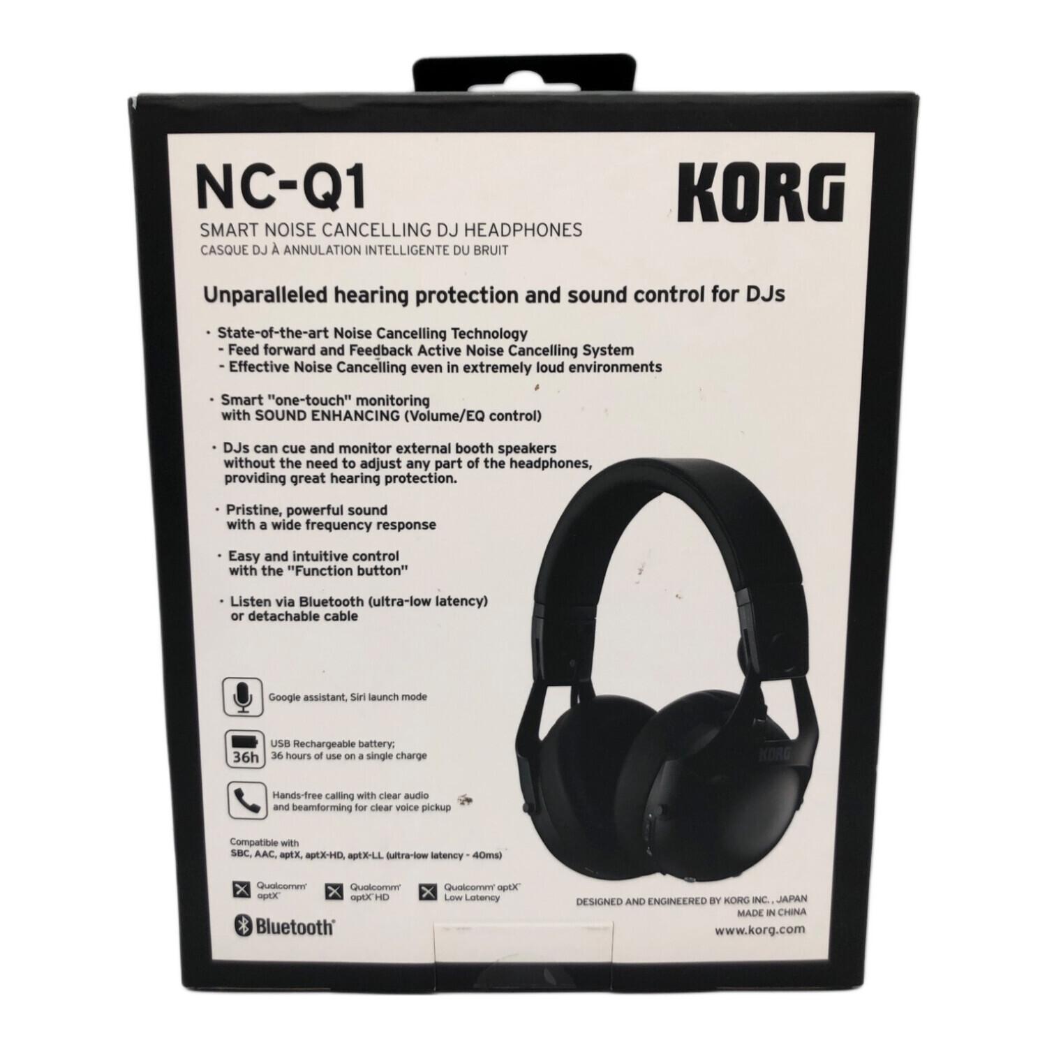 KORG (コルグ) ワイヤレスヘッドホン NC-Q1 Micro USB 動作確認済み