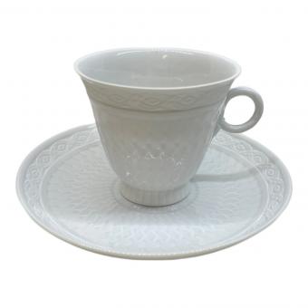 ROYAL COPENHAGEN (ロイヤル・コペンハーゲン) モカカップ＆ソーサー ホワイトファン