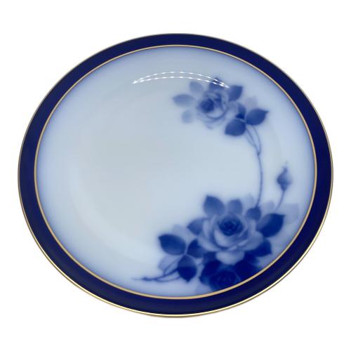 大倉陶園 (オオクラトウエン) 20cmプレート ▲ ブルーローズ(8011R)