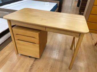 ACTUS (アクタス) ライティングデスク ナチュラル 袖机付き CONTE