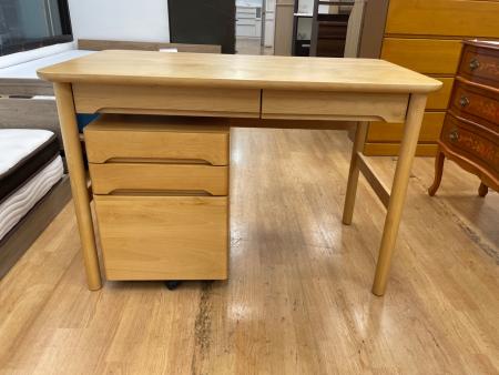 ACTUS (アクタス) ライティングデスク ナチュラル 袖机付き CONTE