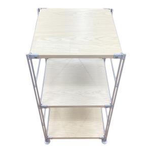 ステンレスユニットシェルフ ナチュラル×シルバー 300 3段