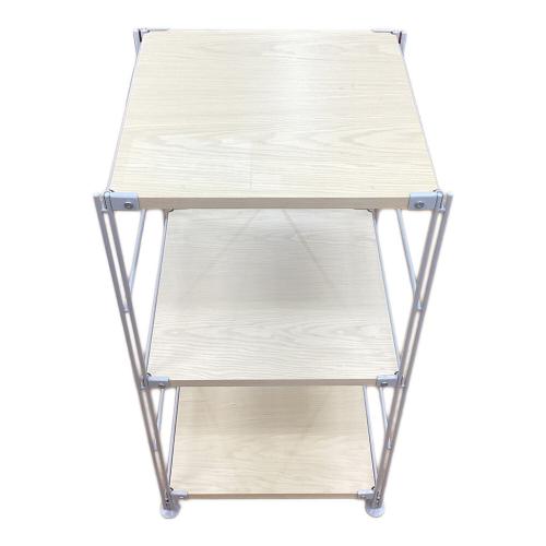 ステンレスユニットシェルフ ナチュラル×シルバー 300 3段