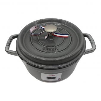 Staub (ストウブ) 両手鍋 グレー 未使用品 STB-9510-000 ピコ・ココット ラウンド 22cm