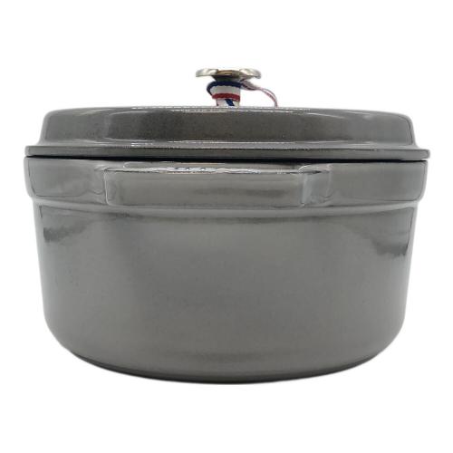 Staub (ストウブ) 両手鍋 グレー 未使用品 STB-9510-000 ピコ・ココット ラウンド 22cm