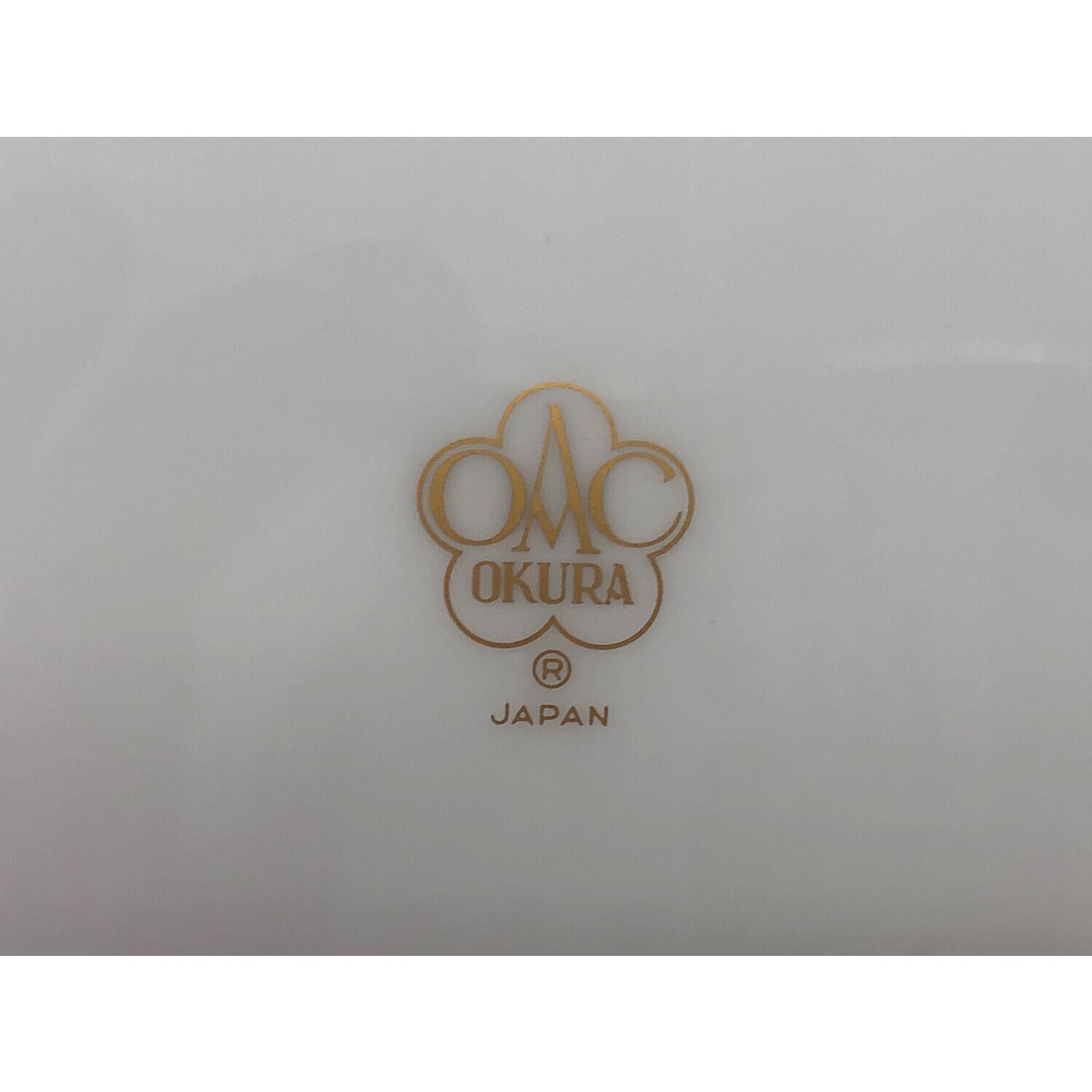 大倉陶園 (オオクラトウエン) デザート皿 △/20cm 金蝕バラ