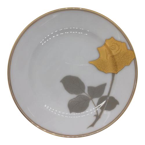 大倉陶園 (オオクラトウエン) デザート皿 ▲/20cm 金蝕バラ
