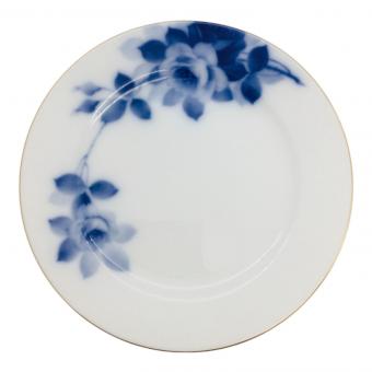 大倉陶園 (オオクラトウエン)  フィッシュ皿　▲ ブルーローズ(8011)