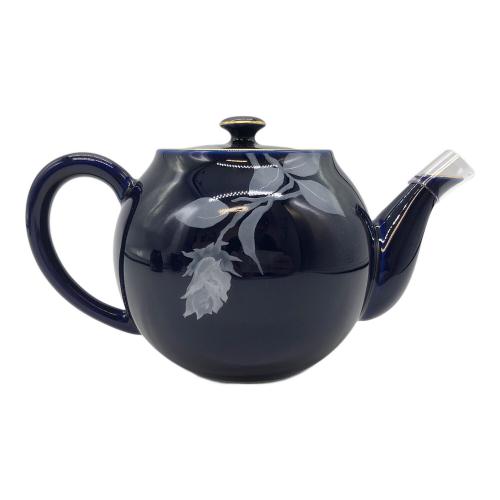 香蘭社 (コウランシャ) ルリ薔薇・茶の間揃 ▲ 急須1・湯呑み2セット