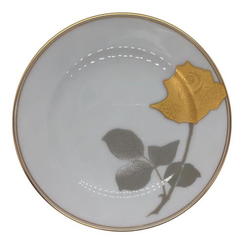 大倉陶園 (オオクラトウエン) デザート皿 ▲/20cm 金蝕バラ