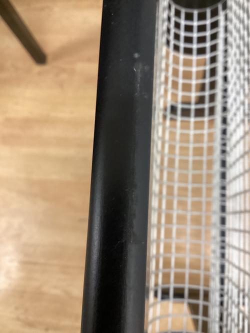 karimoku (カリモク) マガジンラック ブラック×ホワイト ヴィンテージ ヨゴレ・変色有