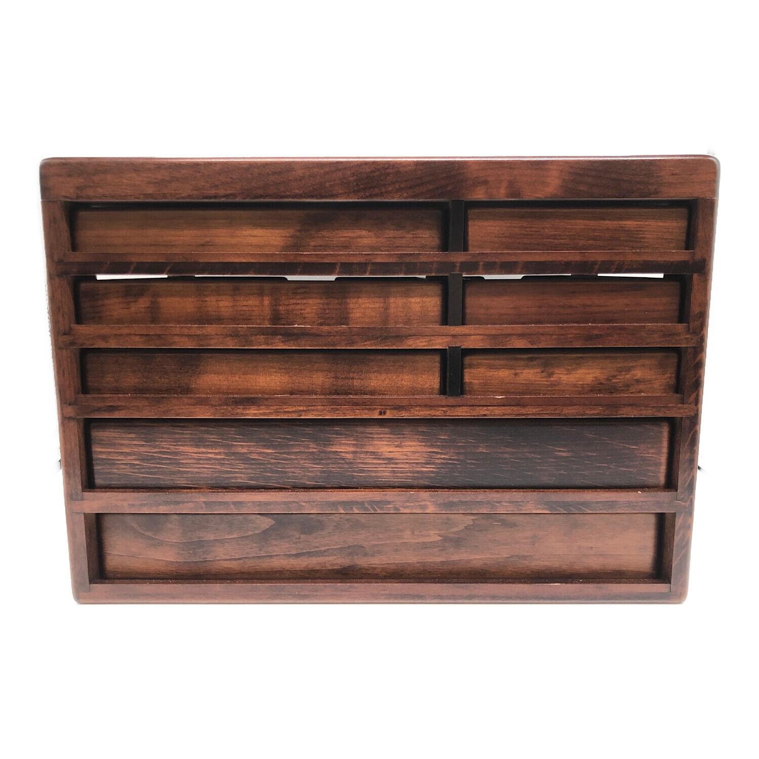 豊岡クラフト　ミラーシェルフ 豊岡クラフト (トヨオカクラフト) 文具シェルフ ブラウン