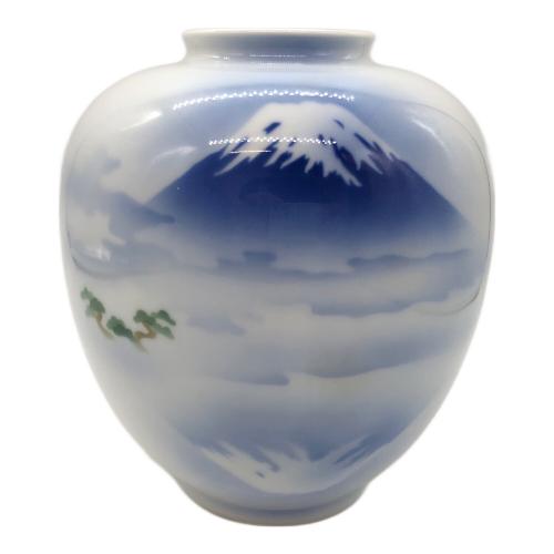 深川製磁 (フカガワセイジ) 花瓶 逆さ富士  ▲