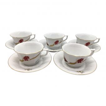 ROYAL COPENHAGEN (ロイヤル・コペンハーゲン) カップ&ソーサー ▲ 赤富士 絹谷幸二 5Pセット