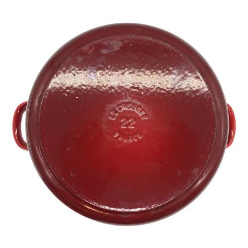 LE CREUSET (ルクルーゼ) 鍋 SIZE 22cm レッド｜トレファクONLINE