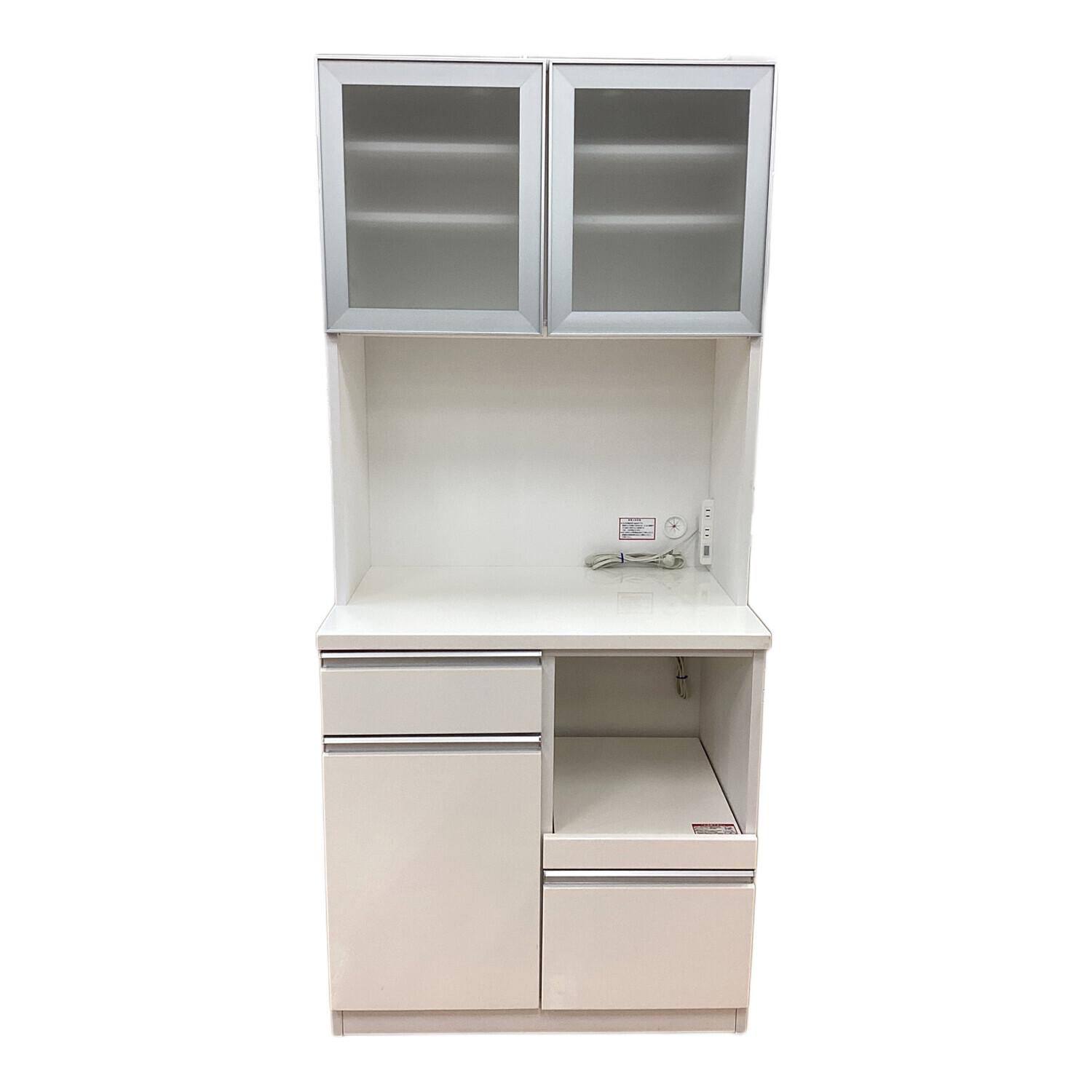 ホワイト レンジボード 鏡面ホワイト レンジ台 幅70cm Nアクア 完成品の通販情報 - 家具通販の