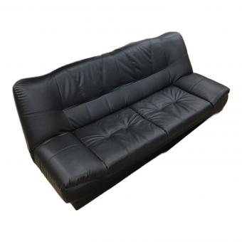 ソファーベッド ブラック 合皮