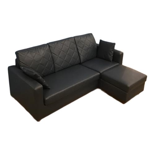 3人掛けソファー オットマン付 ネイビー