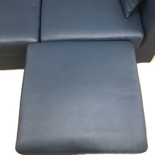 3人掛けソファー オットマン付 ネイビー