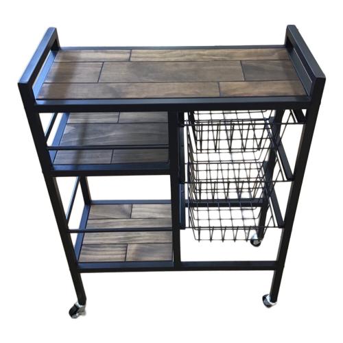 BBファニシング キッチンラック ブラウン×ブラック 194 キャスター付 GRW-600