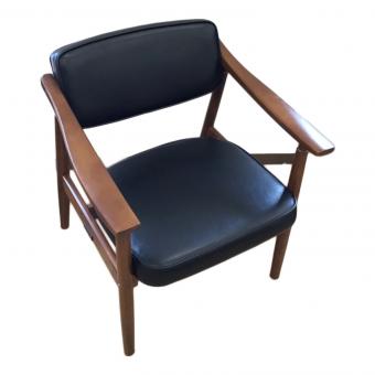 カリモク60 (カリモクロクマル) アームチェアー ブラック×ブラウン 238 1人掛け Dチェア W36450