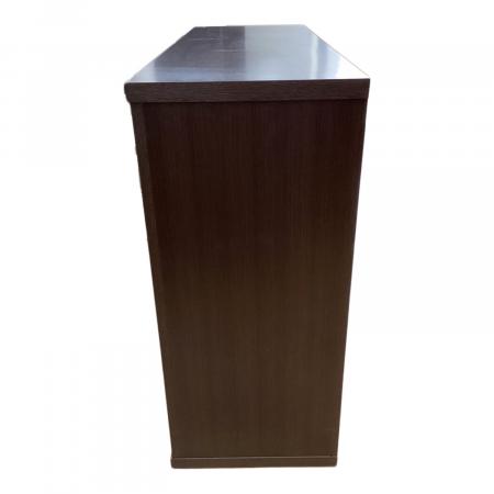 ニトリ リビングキャビネット ブラウン 295 スライド2枚扉 4段 BASSARA