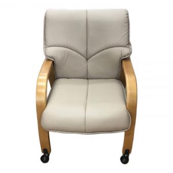 冨士ファニチア (フジファニチア) ダイニングチェアー アイボリー 267 キャスター付 D2591A