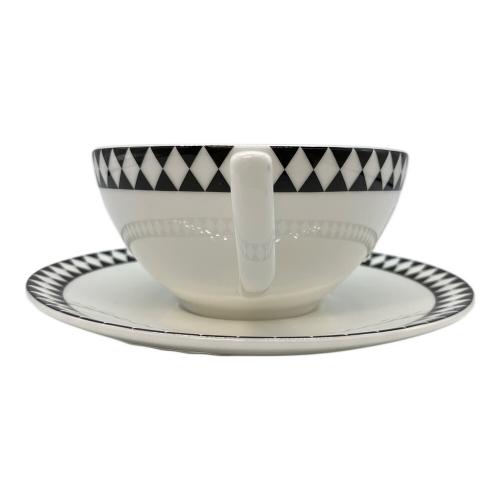 Wedgwood (ウェッジウッド) カップ&ソーサー ホワイト×ブラック ▲ JASUPER CONRAN MOSAIC