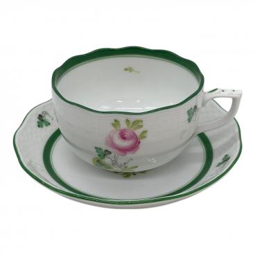 HERENDバラとチューリップのオープンバスケット（新品未使用） Herend