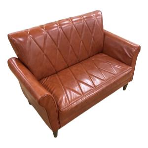 2人掛けソファー ブラウン 193 合皮