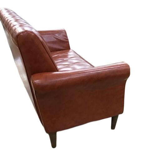 2人掛けソファー ブラウン 193 合皮