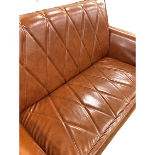 2人掛けソファー ブラウン 193 合皮